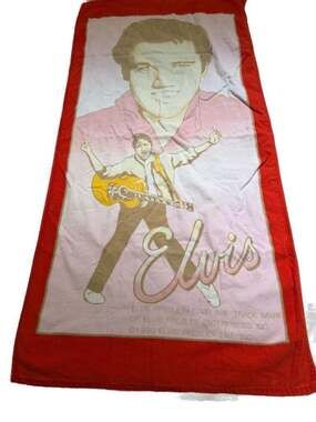 Vintage 1990 Elvis Presley Terry Cloth Beach Towel by Jay Franco